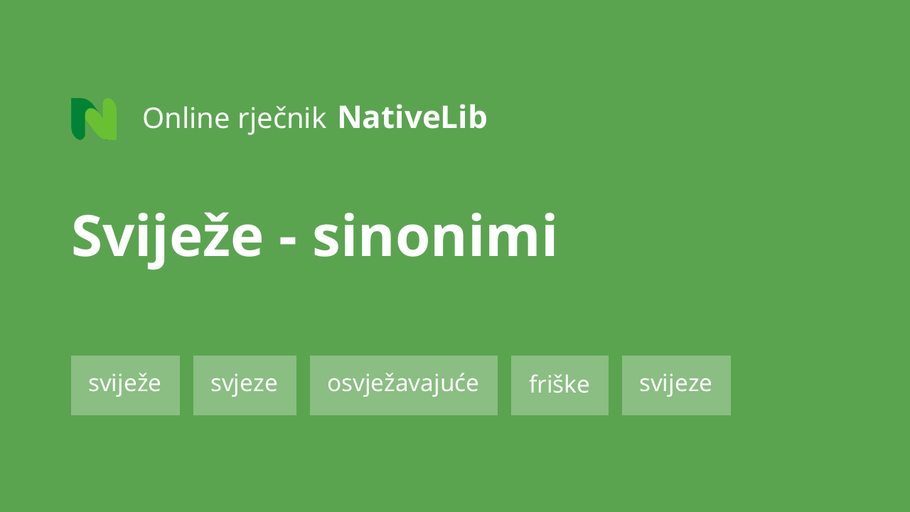 sviježe