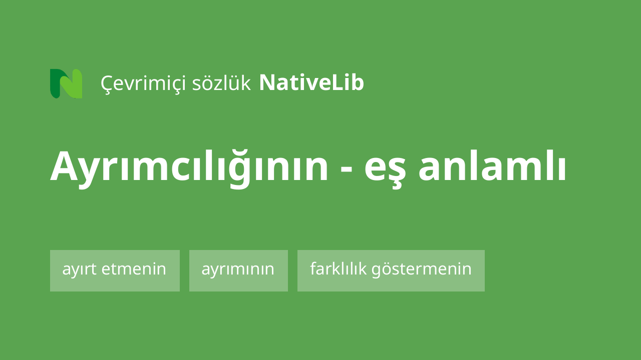 ayrımcılığının